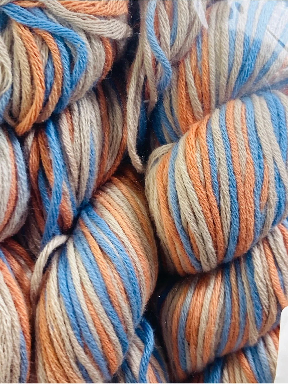 10 NEW (~500g total, ~50g ea.) 100% Cotton Variegated Hanks in Riverbed